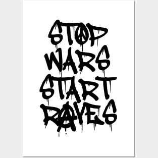 Black Ink Stop Wars Start Raves Posters and Art